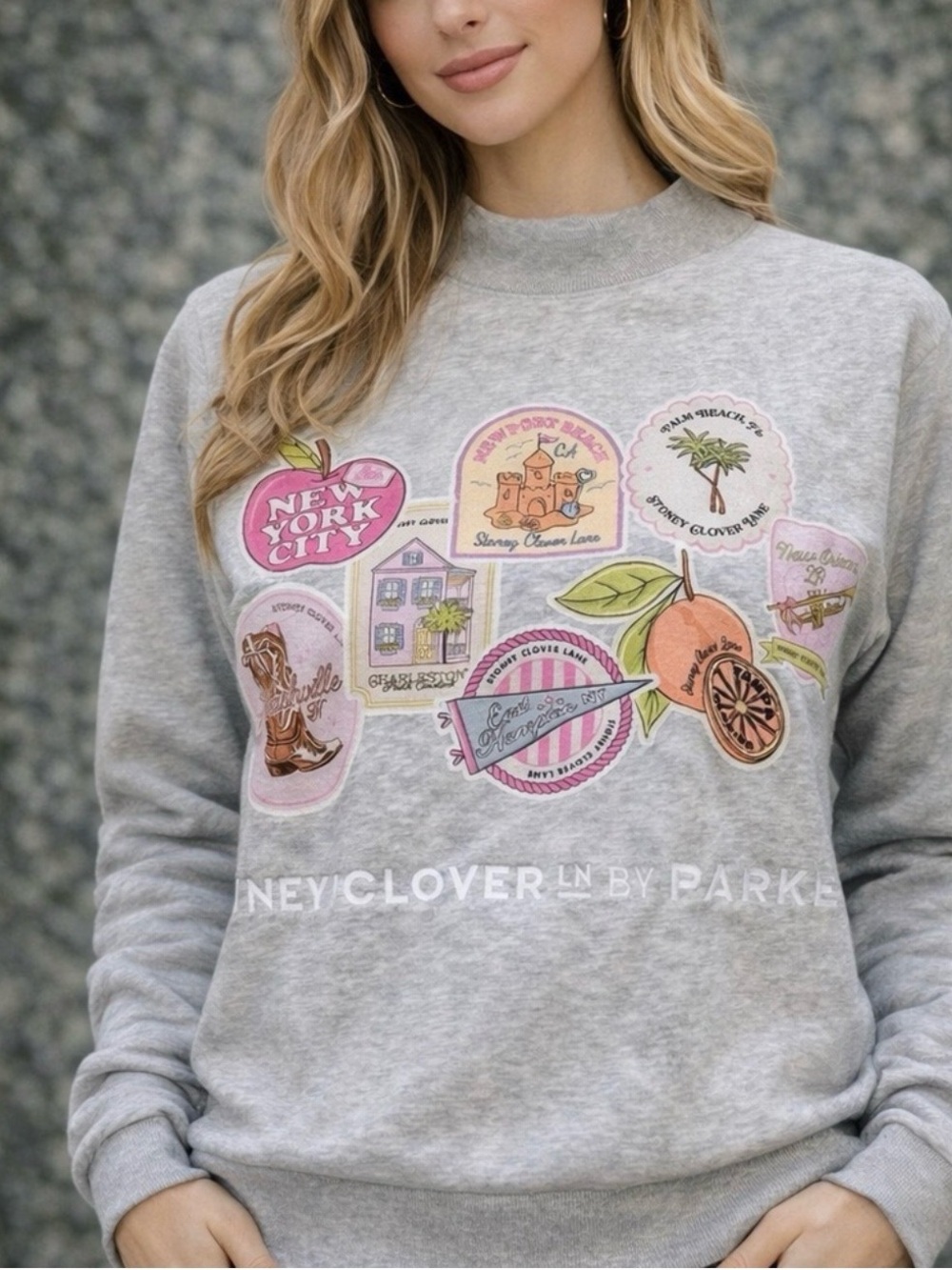 PARKE x Stoney clover Graphic Patch Crewneck Sweater